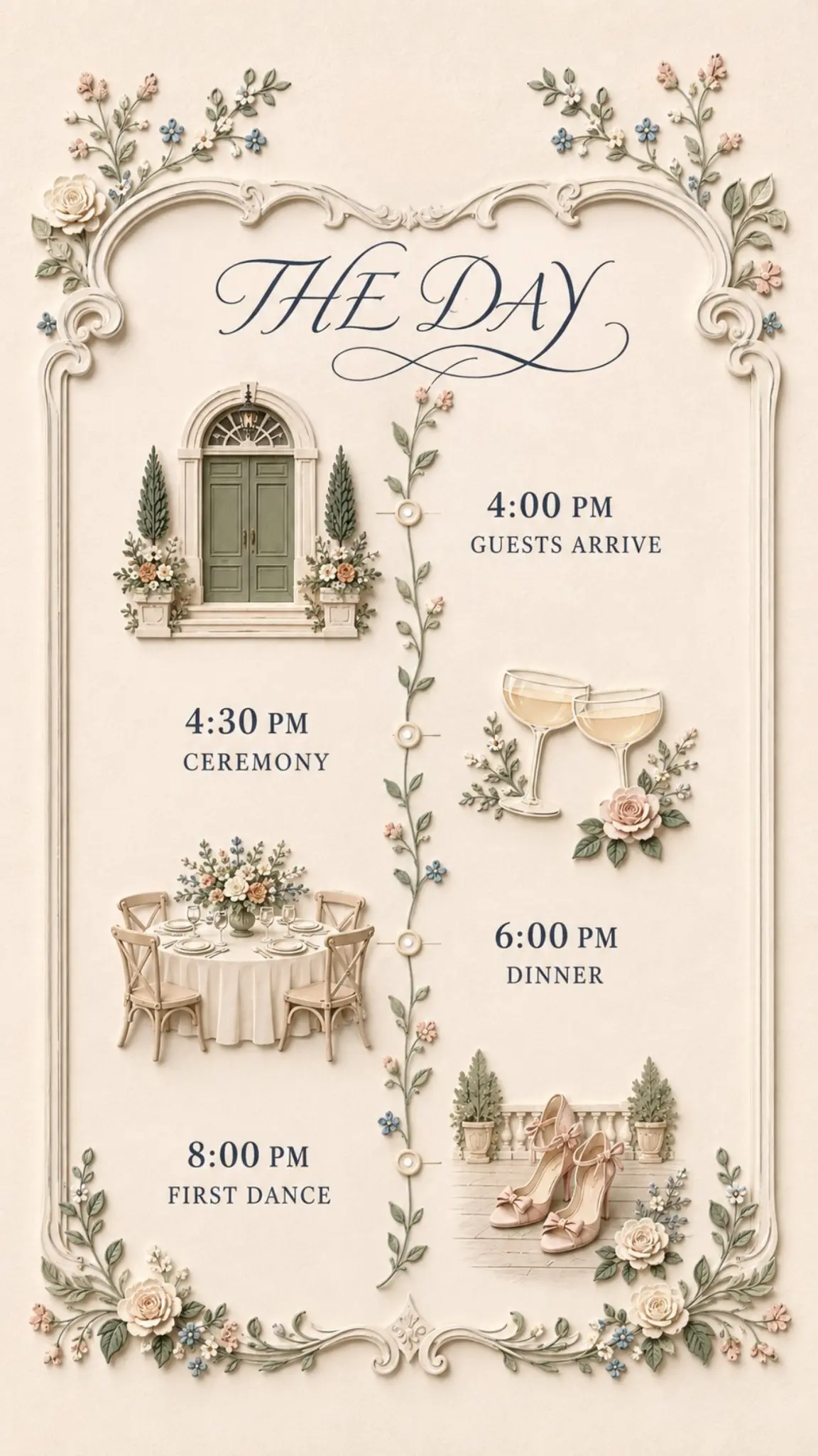 Wedding day schedule